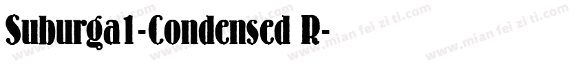 Suburga1-Condensed R字体转换